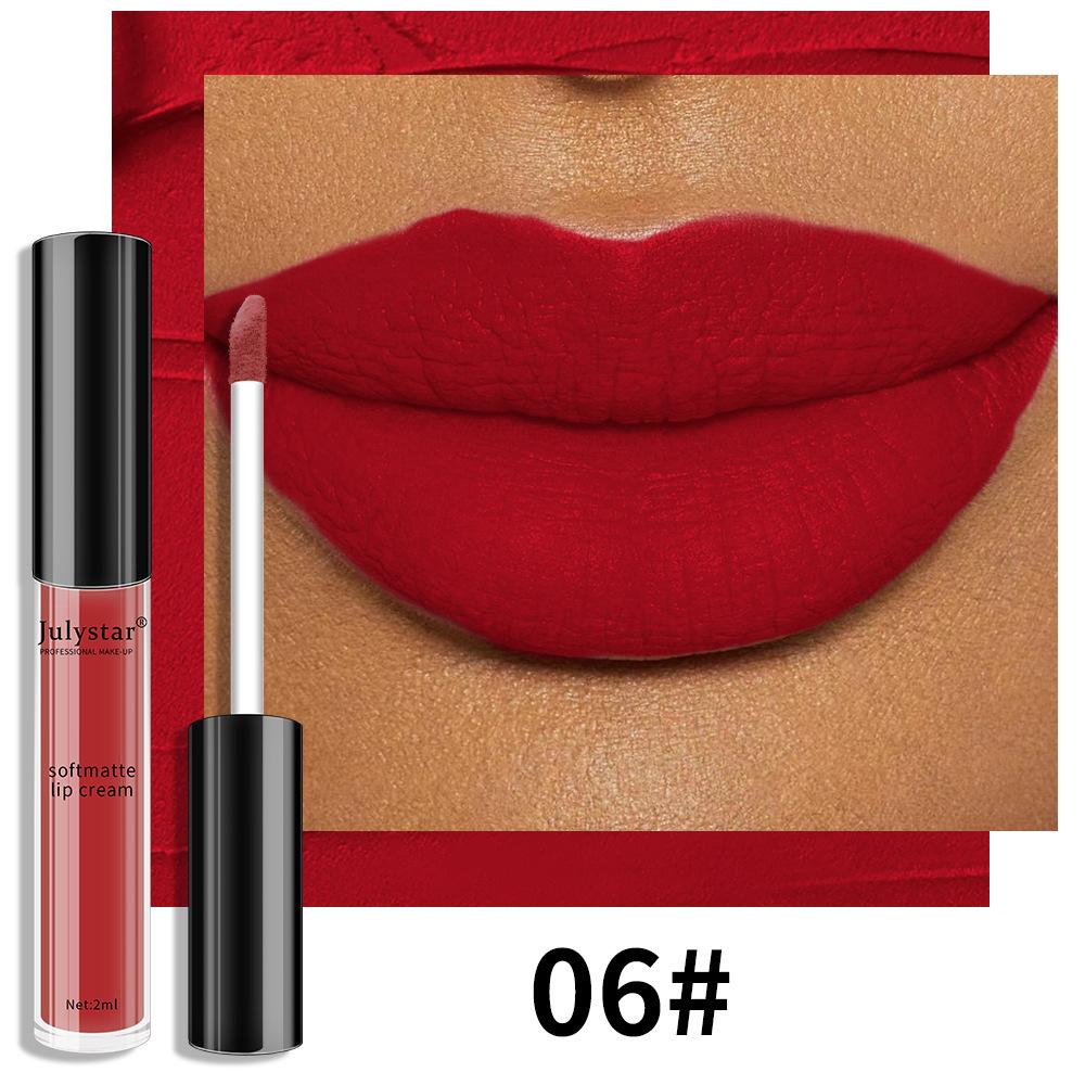 Velvet Water Mist Six Lip Glaze Set Matte Non-fading Non-stick Cup Liquid Lipstick