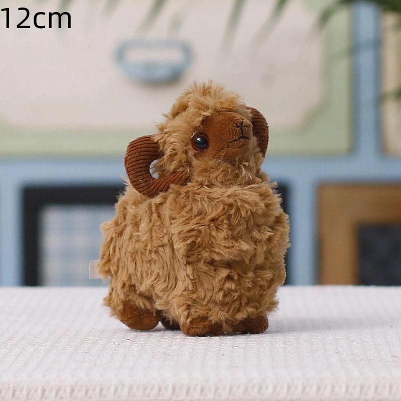 Portachiavi Alpaca Peluche Mini Carino Tessuto Morbido e Soffice Delicato Fiocco per Decorazione Zaino Regali per Bambini Souvenir per Feste