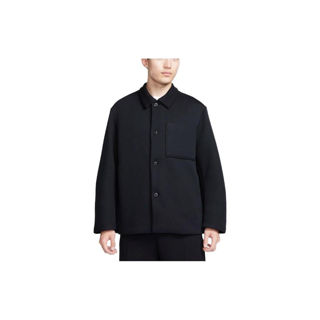 Nike Chaqueta Camisa Ancha Tech Fleece Reimagined para Deporte Negro FB8168-010