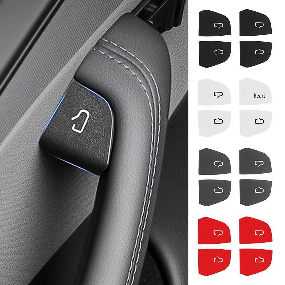 Durable Door Button Stickers for Tesla Model 3/Y Suede Switch Protection