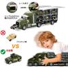 Carecoly Truck Military Vehicle Miniature Car Large Storage Alloy Miniature Toy Vehicle with Military Work Carrying Boys and Birthday 6 and Set, Set,