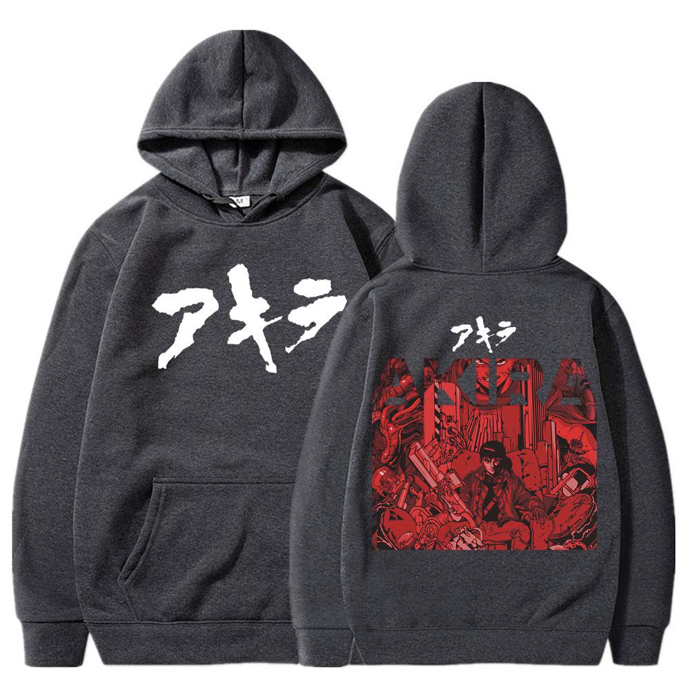 Japanese Anime Akira Science Fiction Movie Hoodie Shotaro Kaneda Fashion Vintage Manga Sweatshirt Loose Men's