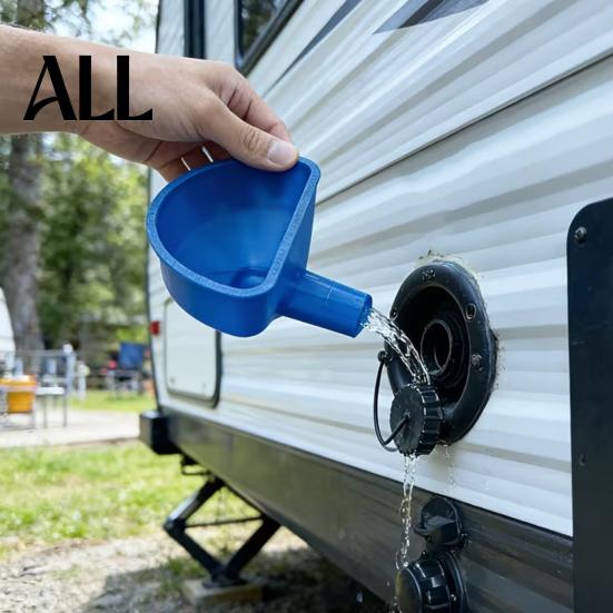 Easy Control Water Volume Funnel RV Fresh Tank Filling Funnel, 3D Printed Trailer Inlet Large Diameter with Wide Mouth, Compatible Standard