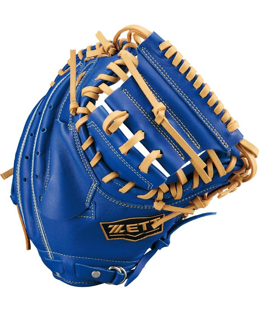 ZETT Youth Baseball Soft R Brown BJCB74512F Catcher's Mitt, Steer, Blue/P (2532),