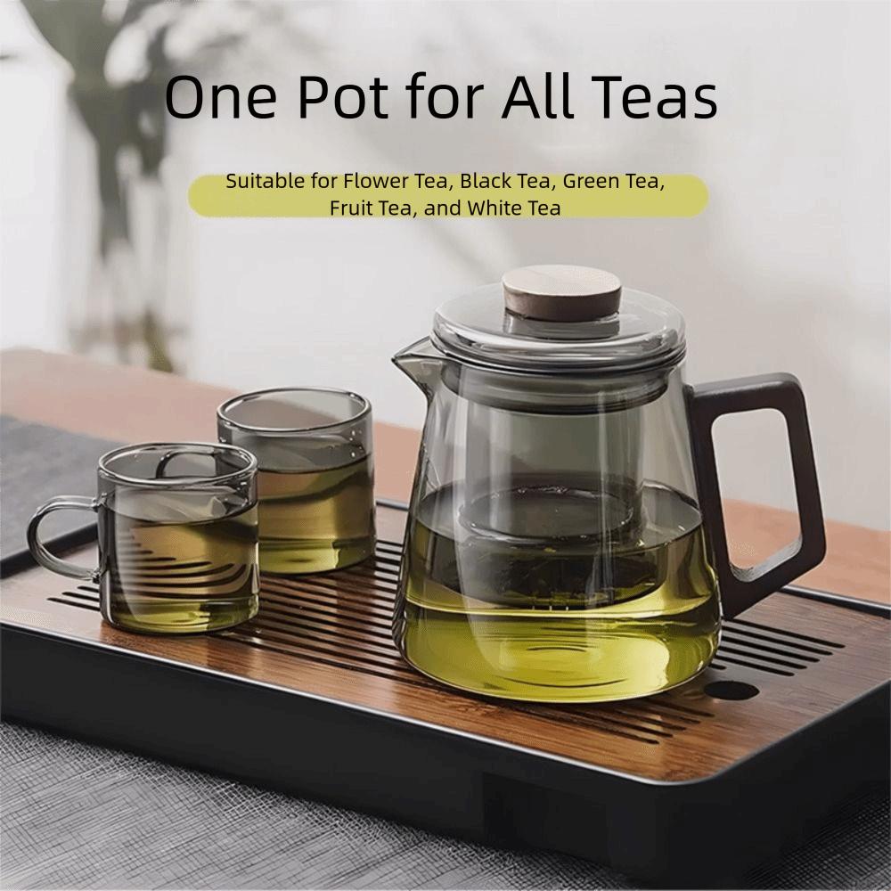 Thickened Glass Tea Separation Teapot High Temperature Resistant Kung Fu Tea Set  Office Teapot