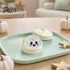 TPR Stress Ball 1/4/5Pcs Halloween Dumpling Squeeze Toy with Steamer Box, Cartoon Glitter Steamed Bun Soft Decompression Gadgets Relief Toy,