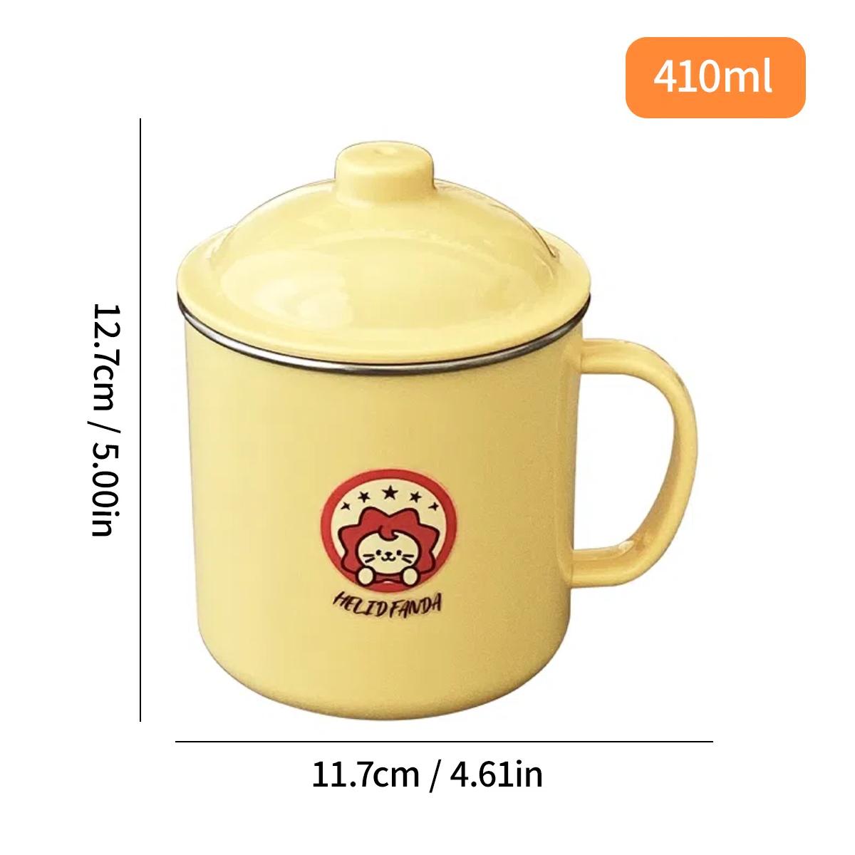 

WORTHBUY Милая кружка для молока и кофе из нержавеющей стали 304 с крышкой и ручкой, портарная двухслойная чашка для питья, защита от ожогов, детская чашка для воды 401-500ml