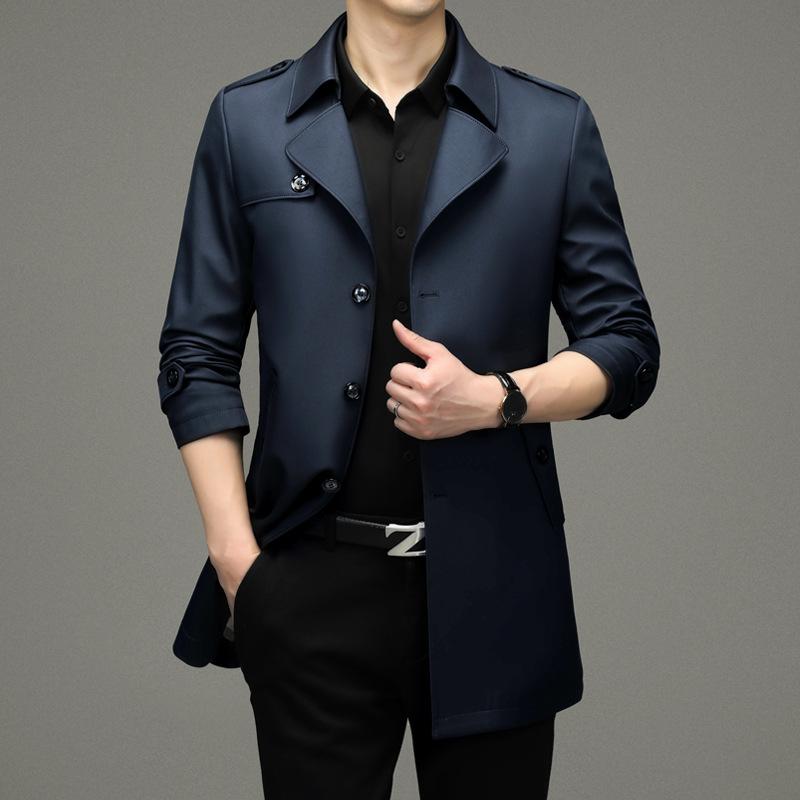 

Mulberry Silk Jacket Men s Spring and Autumn Business Casual Suit Collar Daddy Executive Windbreaker Jacket 180