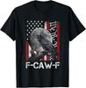 F-Caw-F Black Crow Black Bird Retro USA Flag Vintage F-Caw-F T-Shirt Unisex T-Shirt