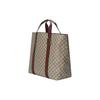Gucci Double G Logo Canvas Tote Bag Men Tote Bags Beige Ebony 763287-fachl-8844