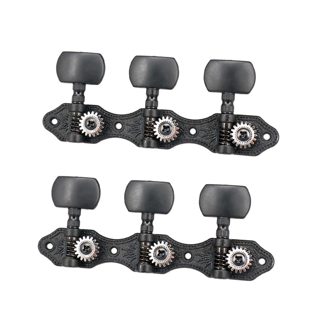 Black Color Classical Guitar Machine Heads Open Frame Style Guitar Tuning Keys Classical Guitar