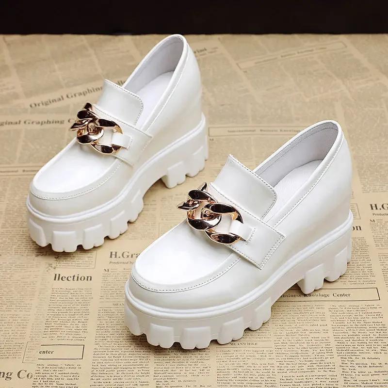 Fashion 10cm Women Oxford Shoes 2024 Women Flats Lolita Mary Jane Shoes for Woman Spring Platform Ladies Loafers Vintage Soft Slip On