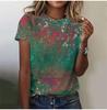 2025 Casual Sports Women's T-shirt Summer New Style Garden Collar Short Sleeve Fresh Floral Loose Lightweight Fabric Casual