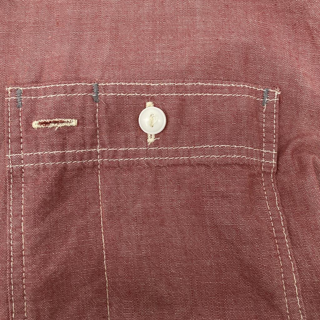 RRL Red 25 Stainless Steel Selvedge Detail Chambray Work Shirt tops S RedUsed