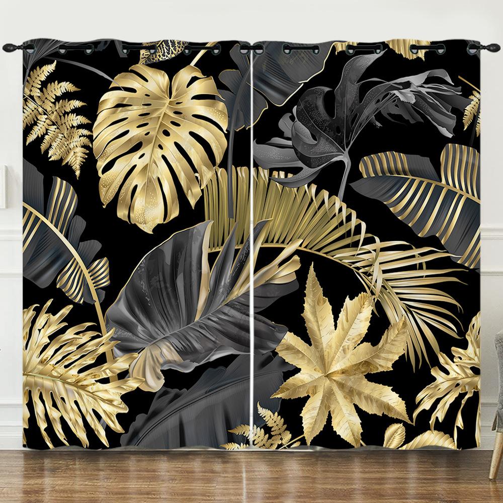 Curtains Tropical Rainforest Living Room Bedroom Curtains Digital Printing Blackout Curtains No Punching