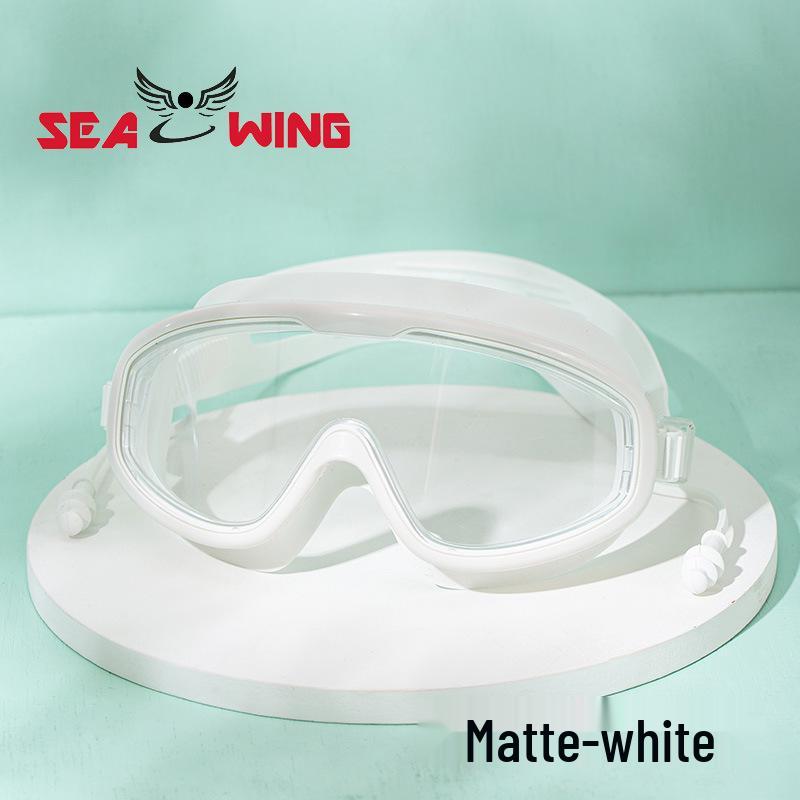 Electroplated HD Waterproof Anti-fog Swimming Goggles with Earplugs for Adults & Children