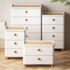 Multi-Layer Movable Storage Cabinet with Wood Lid & High-Value Design for Living Room