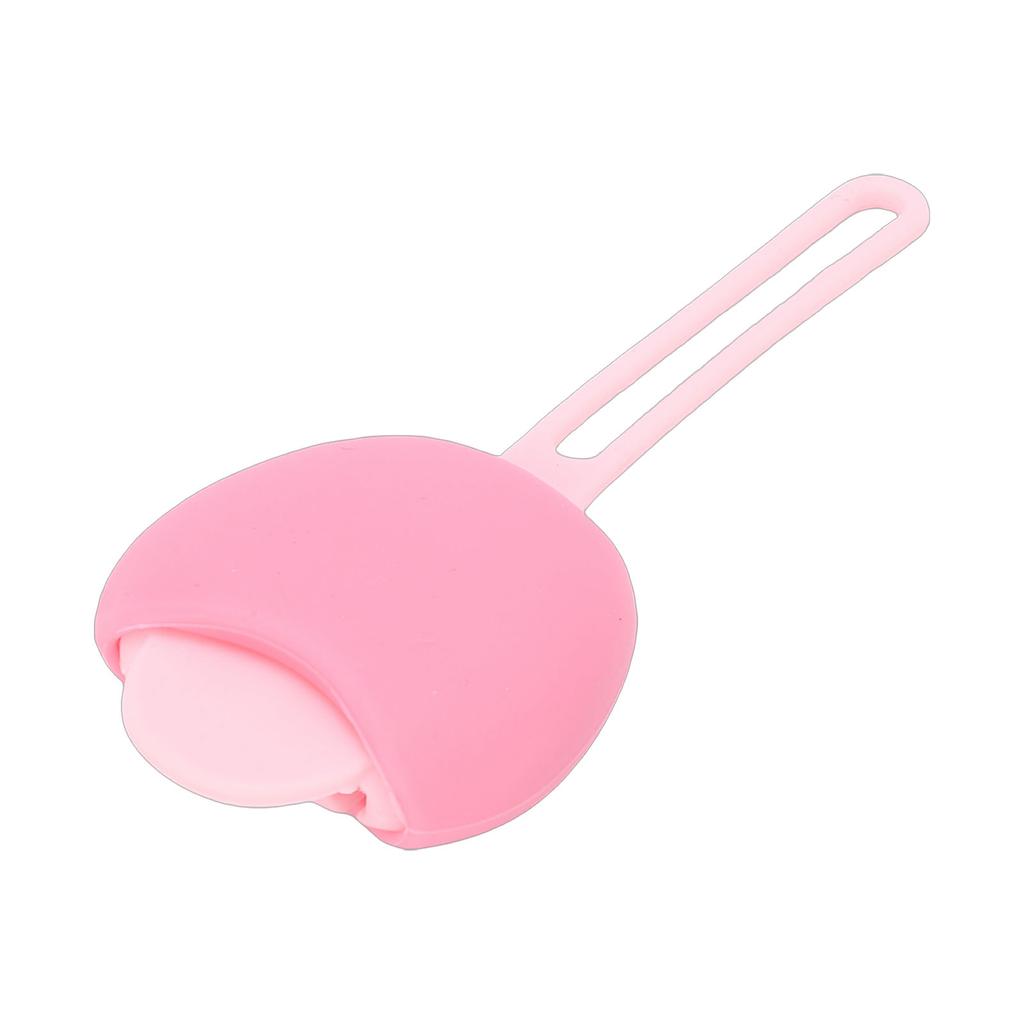 Pinceau à lèvres en silicone   Applicateur de rouge à lèvres anti-poussière Brosse à baume Housse de protection Rose