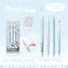 4pcs/box Sweet Ballet Series Gel Pen for Girl Chic Korean Pink Blue Color Bow Stationery Student Cute Gel Pens Writing Supplies