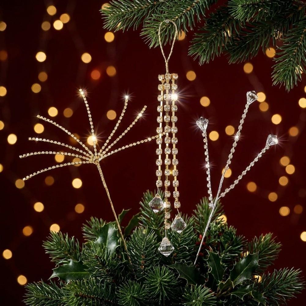 Acrylic Xmas Tree Branch Multiple Size Artificial Christmas Sprig Holiday Wreath