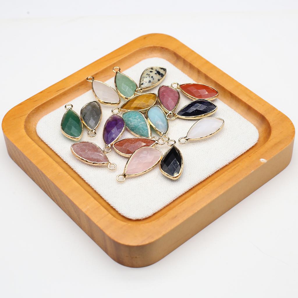 2Pcs, Aura Healing Crystal Pendant, Bohemian Style Natural Stone Agate Amethyst Gemstone Handcrafted Irregular Charms Jewelry Making DIY Crafts