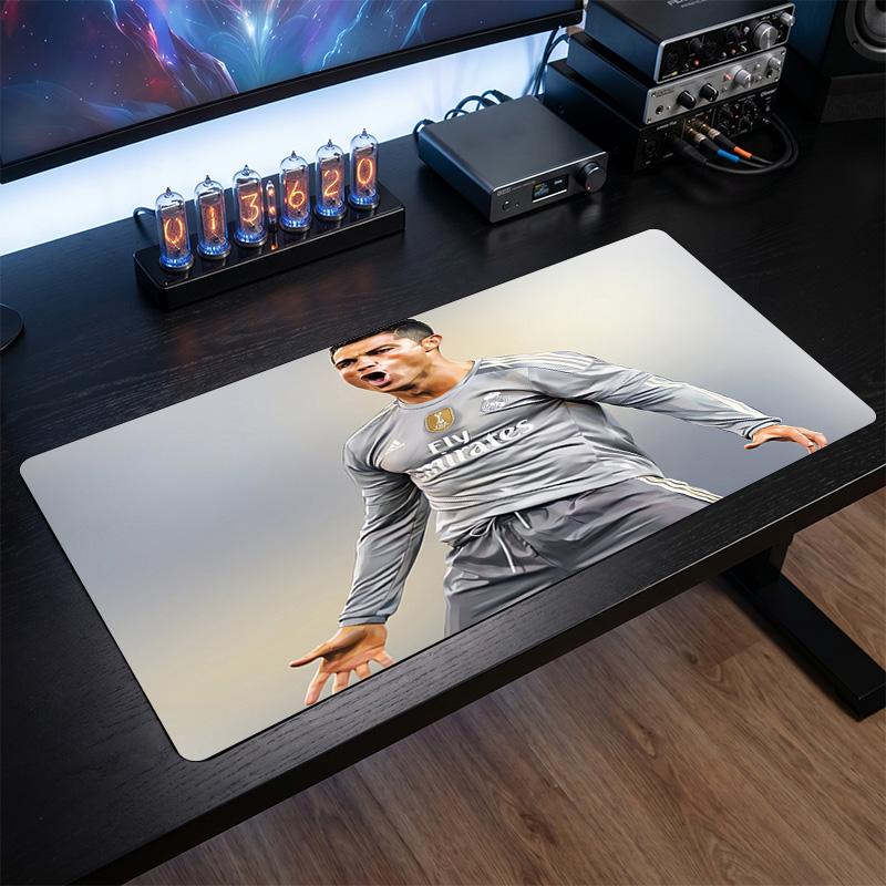 Podkładka pod mysz z herbem Cristiano Ronaldo, Rozszerzona antypoślizgowa gumowa mata na biurko do gier, biura, laptopa, Prezent dla fana