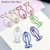 20pcs Metal Colored Paperclips Small Creative Fish Paper Clips Decorative Animal Shaped School Office Supplies for Document