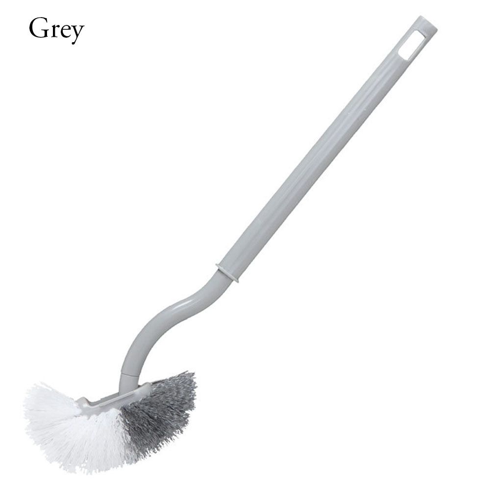 

Side No Dead Angle Creative Corner Cleaning Long-Handled Toilet Brush Clean Brushes Cleaning Curved Brushes Curved Toilet Brush сірий