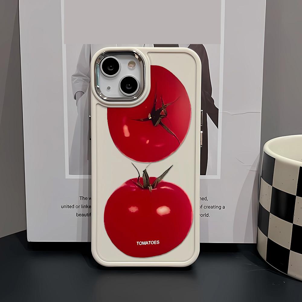 

Red Tomato Phone Case Suitable For IPhone 16 Pro Max 16 15 Plus 14 13 12 11 Case Cover Funda For IPhone 16 15 14 Plus Case iphone XR