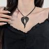 Sturdy Alloy Black Wing Necklace Featuring Tarnish Resistant Coating And Adjustable Length For Personalized Fit