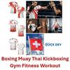 Zwitserland Zwitsers T-shirt MMA Boksen Muay Thai Nationale Vlag Trainingsprint 3D Unisex Dames Heren Sneldrogend Fitness Trainingsoefening Sportschool Sport Casual Streetwear