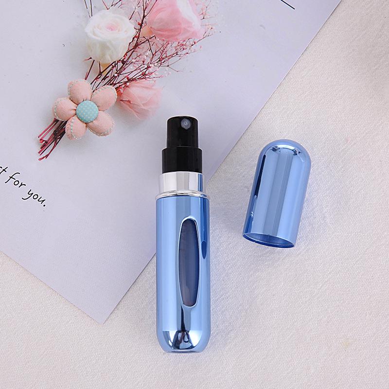 5ml Bottom-Fill Mini Perfume Spray Bottle with Aluminum Shell, Portable & Multi-Color