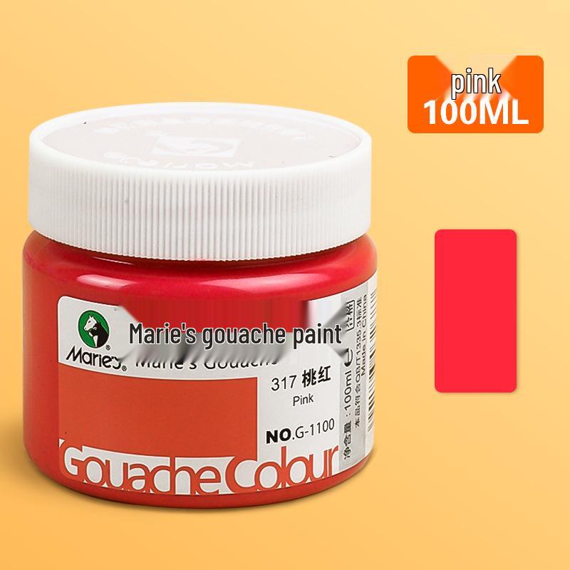 Mali 24-Color Children's Gouache Paint Set, 100ml Washable Art Supplies for Students