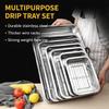 Non-Stick Stainless Steel Baking Pan with Cooling Rack Oven Rack BBQ Tray  for Cooking Roasting