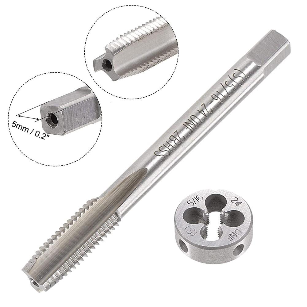 5/16 -24TPI Tap Die Set HSS Right Hand Thread Round