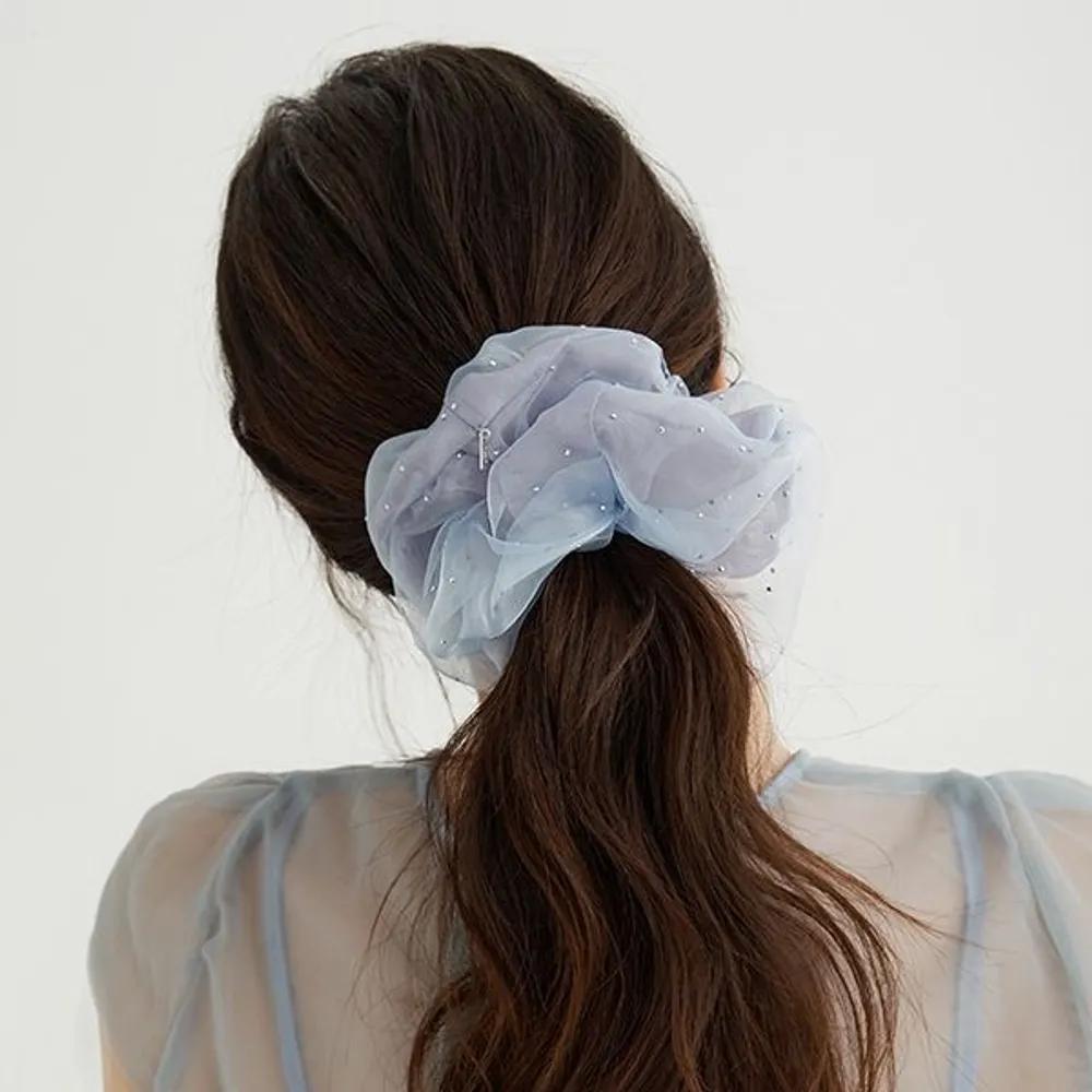 See-through Jeanne Scrunchie JP-25-053S white