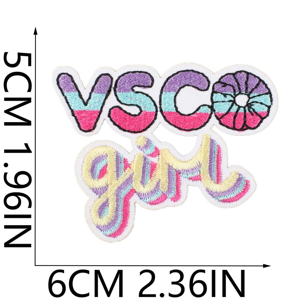 Summer Series Wave Embroidery Cloth Sticker Rainbow Cactus Computer Embroidery Label Cartoon Bus Patch Sticker