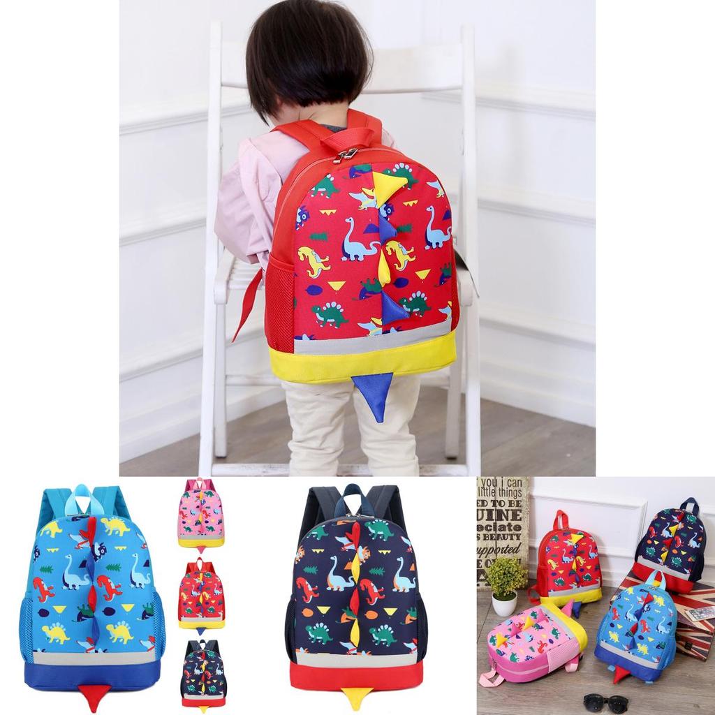 Cute Cartoon Animal Print Toddler Backpack Durable Nylon For Boys And Girls
