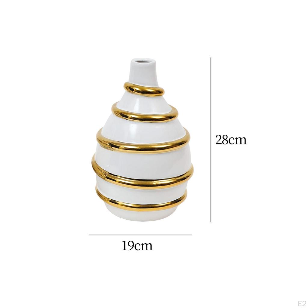 Flower Vase, Desktop Flowers Arrangement, Nordic Glossy Bud Vases Ornament for Bedroom Dining