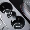 1/2 Stück Auto Tassenmatte Rutschfest Flaschenhalter Untersetzer Autozubehör für Jeep Grand Cherokee Wrangler Renegade Compass Patriot Liberty