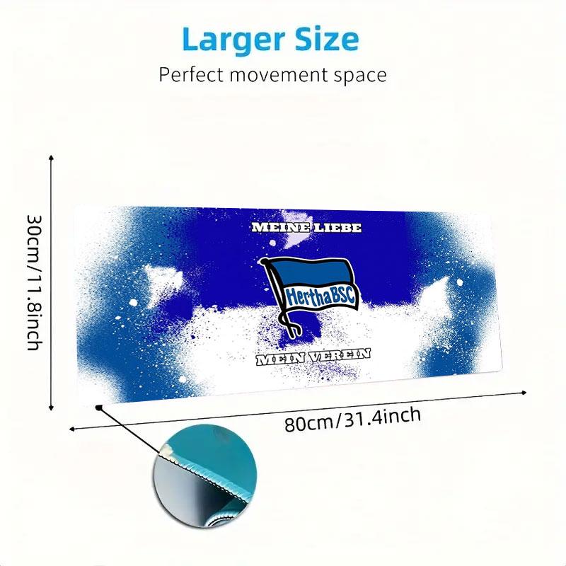 Hertha BSC Large Size Mouse Pad Large Gaming Table Cushion Non-slip Laptop Tablet Big Mousepad XXL Mat Mini PC Playmat With Lock Edge