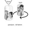 Jeshayuan Custom Picture Necklace Personalized Dog Tag/Disc/Heart Pendant Picture Jewelry Engraved Memory Chain with Photo