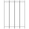 350166 vidaXL Cloison de séparation 4 panneaux Blanc 160x220 cm Tissu