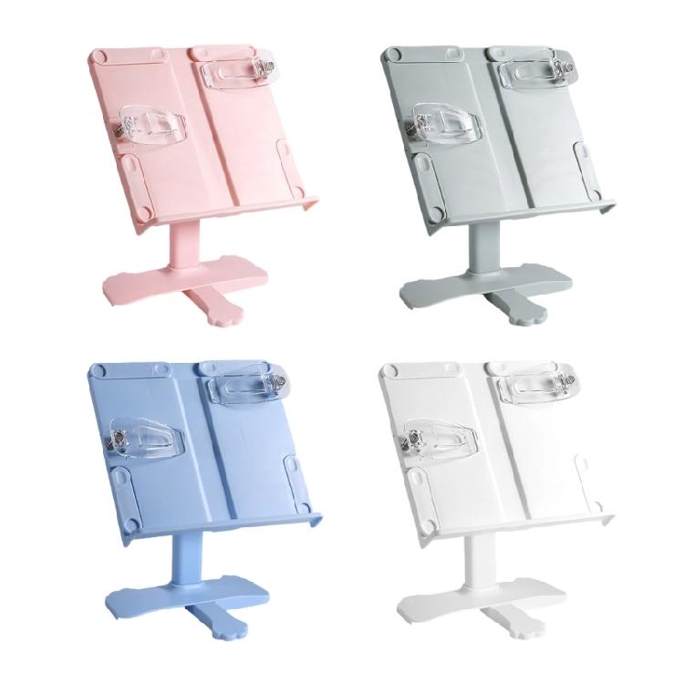 Collapsible Desktop Books Holders Sturdy Plastic Multi Position Reading Stand For Office School Ergonomics