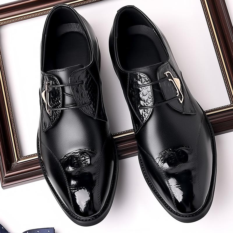 High Quality Leather Shoe Men Dress Shoes Brogue Handmade Leather Shoes Men Luxury Brand Business Formal Shoes Zapatos De Hombre