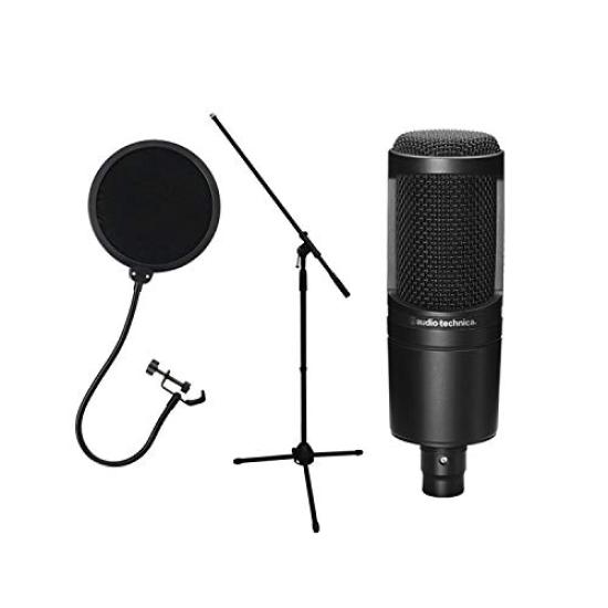 

Audio-Technica AT2020 Condenser Microphone with Pop Filter and Microphone Stand Set