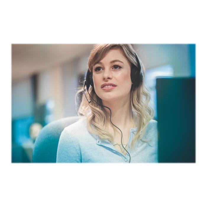 Micro-casque filaire Jabra Biz 1500 Duo USB - Réduction de bruit - Son HD - Confortable