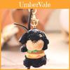 Plush Dog Keychain With Soft Short Pile Fur For Bag Decoration And Gift Ideas