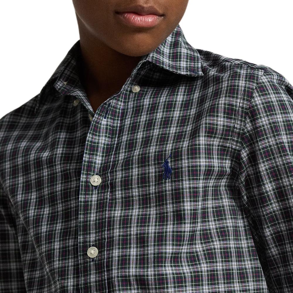 Polo Ralph Lauren Casual Shirt Cotton Poplin Single-Breasted Plaid Kids Tops 323979324-003