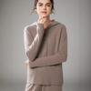 2024 Women's Cashmere Hooded Pullover: Loose Fit, Solid Color, Korean Style Autumn/Winter Sweater